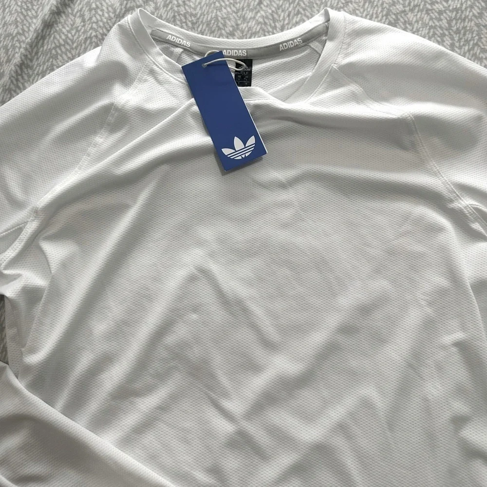 Adidas Women's Classic White Long Sleeve Tee - Picture 3 of 5